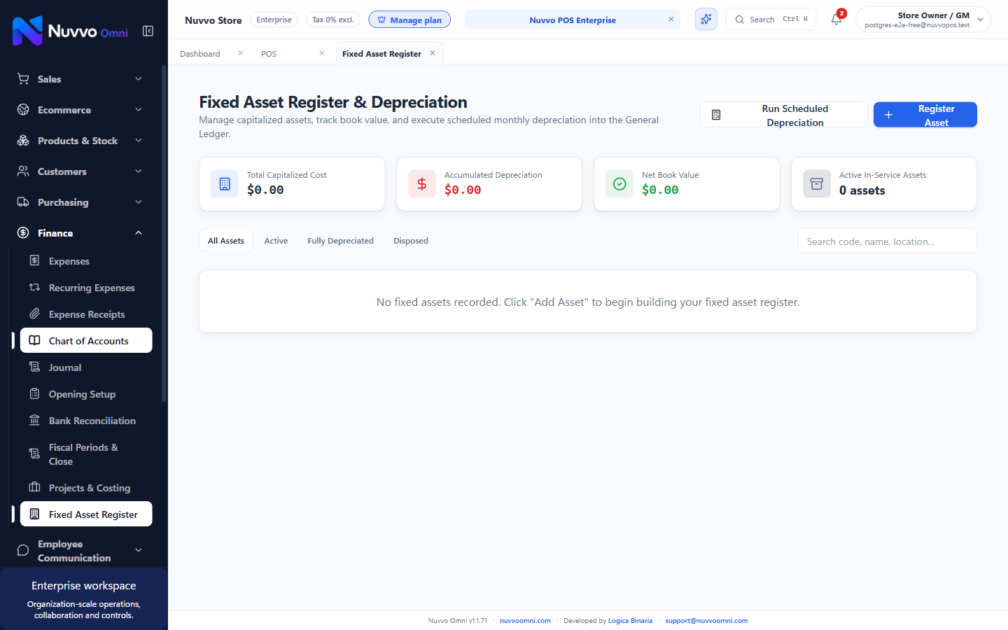 Fixed Asset Register